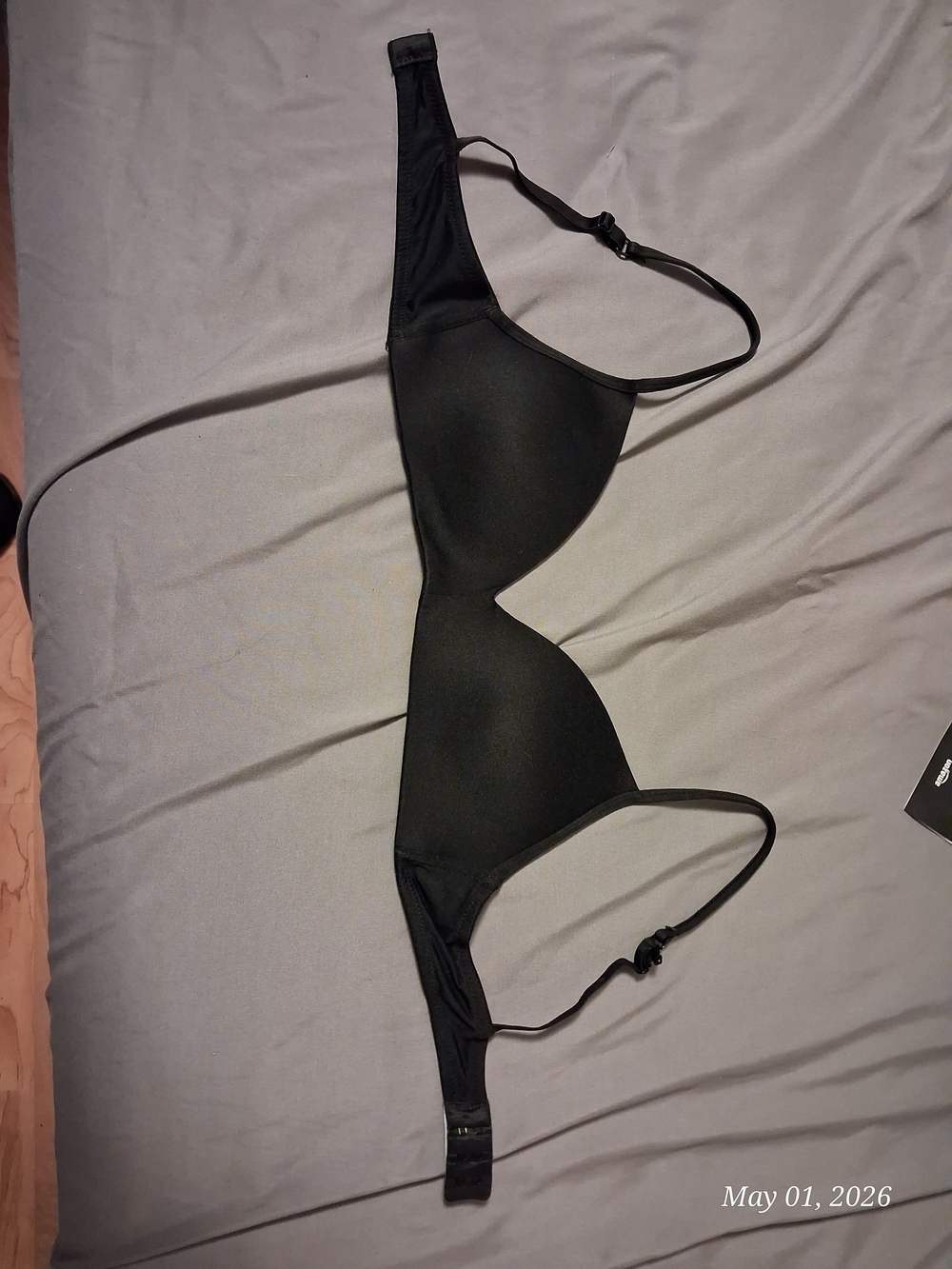 Delta Smooth Black Lightly Padded Bra